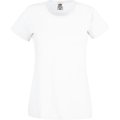 Camiseta mujer algodón cuello redondo entallada Blanco XL