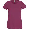 Camiseta mujer algodón cuello redondo entallada Burgundy L