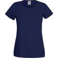 Camiseta mujer algodón cuello redondo entallada Deep Navy M