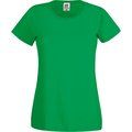 Camiseta mujer algodón cuello redondo entallada Kelly Green L