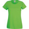 Camiseta mujer algodón cuello redondo entallada Lime L