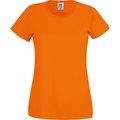 Camiseta mujer algodón cuello redondo entallada Orange XXL