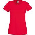 Camiseta mujer algodón cuello redondo entallada Red XXL