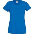 Camiseta mujer algodón cuello redondo entallada Royal Blue XS