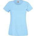 Camiseta mujer algodón cuello redondo entallada Sky Blue S