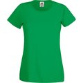 Camiseta mujer algodón cuello redondo entallada Verde M