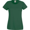 Camiseta mujer algodón cuello redondo entallada Verde XL