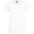 Camiseta mujer algodón cuello redondo entallada White XL