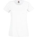 Camiseta mujer algodón cuello redondo entallada White XXL