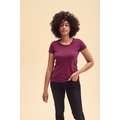 Camiseta mujer algodón cuello redondo entallada