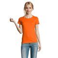 Camiseta Mujer Algodón Semi-Peinado Naranja S