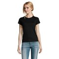 Camiseta Mujer Algodón Semi-Peinado Negro M