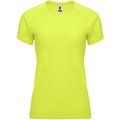 Camiseta Mujer Control Dry Entallada Amarillo Fluor S