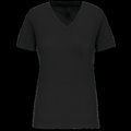 Camiseta de mujer cuello de pico Black 3XL