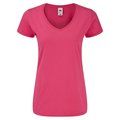 Camiseta Mujer Cuello Pico Fucsi M