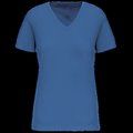 Camiseta de mujer cuello de pico Light Royal Blue 3XL