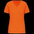 Camiseta de mujer cuello de pico Orange M