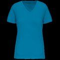 Camiseta de mujer cuello de pico Tropical Blue M