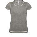 Camiseta mujer con dobladillo Grey Clash L