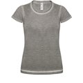 Camiseta mujer con dobladillo Gris L