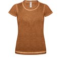 Camiseta mujer con dobladillo Marrón S