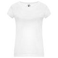 Camiseta mujer entallada manga corta Blanco 2XL