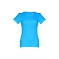 Camiseta de mujer entallada en punto jersey Azul aqua L