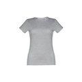 Camiseta de mujer entallada en punto jersey Gris claro matizado M