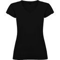 Camiseta de mujer manga corta entallada Negro M