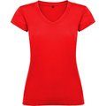 Camiseta de mujer manga corta entallada Rojo 3XL