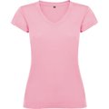 Camiseta de mujer manga corta entallada Rosa Claro 2XL