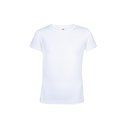 Camiseta Niña Entallada Blanca 100% Algodón Bla 5-6