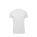 Camiseta Orgánica Cuello de Pico Hombre Blanco 3XL