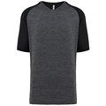 Camiseta pádel bicolor hombre Black / Marl Dark Grey XXL