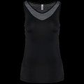 Camiseta de pádel sin mangas Black / Marl Dark Grey S