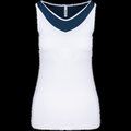 Camiseta de pádel sin mangas White / Sporty Navy XL