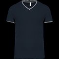 Camiseta de punto piqué de hombre Navy / Light Grey / White XXL