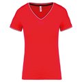 Camiseta de punto piqué mujer Rojo L