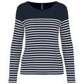 Camiseta a rayas de manga larga Navy / White Stripes XXL