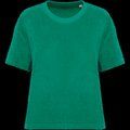 Camiseta de rizo para mujer corte oversize Malachite Green XL