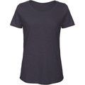 Camiseta  sencilla para mujer de algodón orgánico Chic Navy XS