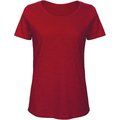 Camiseta  sencilla para mujer de algodón orgánico Chic Red XXL