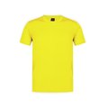 Camiseta técnica adulto de varios colores con diseño en espalda y mangas transpirable Amarillo Fluor XXL