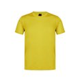 Camiseta técnica adulto de varios colores con diseño en espalda y mangas transpirable Amarillo S