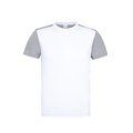 Camiseta Técnica Adulto Transpirable Bicolor Blanco M
