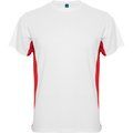 Camiseta técnica de manga corta transpirable Blanco/rojo XL