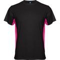 Camiseta técnica de manga corta transpirable NEGRO/FUCSIA M