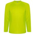 Camiseta técnica manga larga ranglán Amarillo Fluor 12