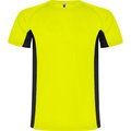 Camiseta técnica de poliéster AMARILLO FLUOR/ NEGRO L