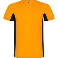 Camiseta técnica de poliéster NARANJA FLUOR/NEGRO S